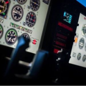 A close up image of a plane cockpit
